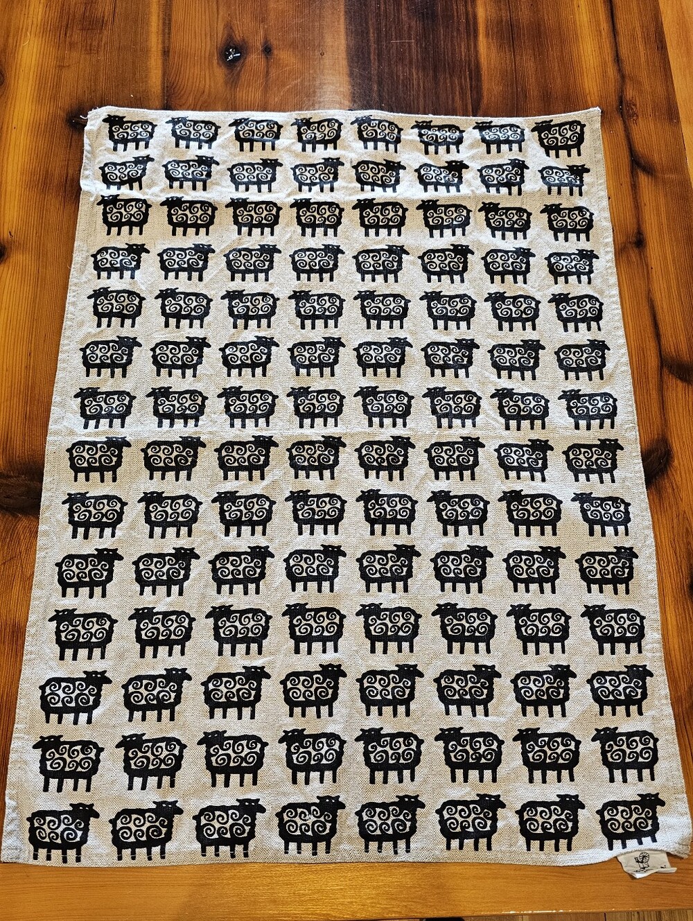 Klippan Sweden Linen Cotton Sheep Tea Towel Scandinavian